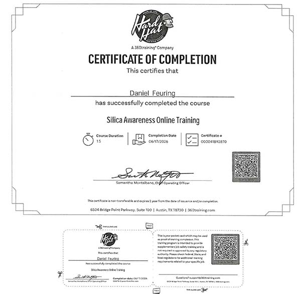 Dan Feuring Silica License